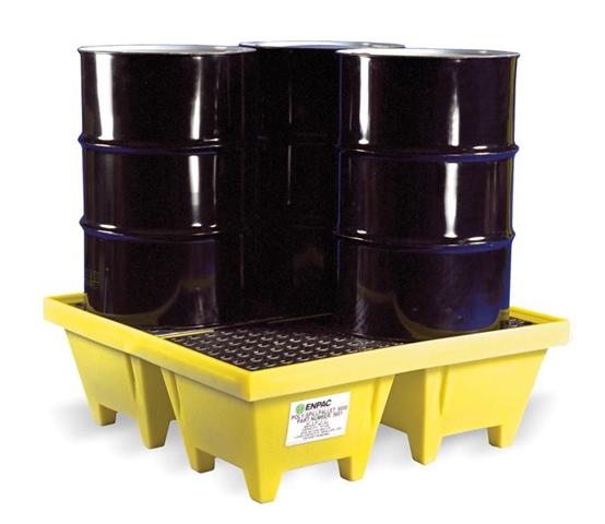 4-Drum Poly-Spillpallet™ 6000 w/ Drain